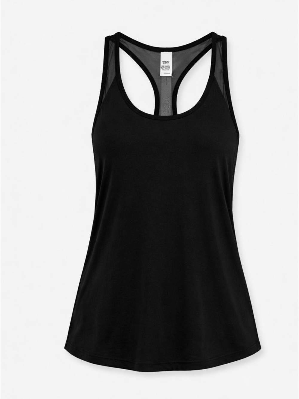 VSX Victoria’s Secret Pima Cotton Racerback Tank Black Medium Mesh Athletic Top